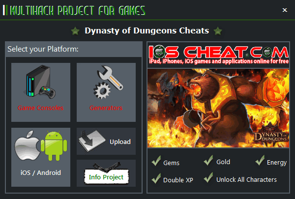 Dynasty of Dungeons Cheats